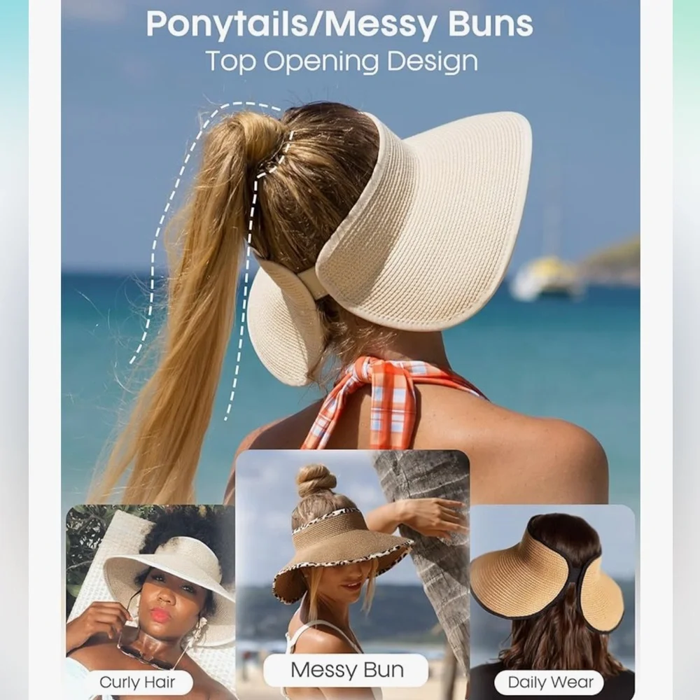 Women's Tan Sun Hat - Picture 5 of 8
